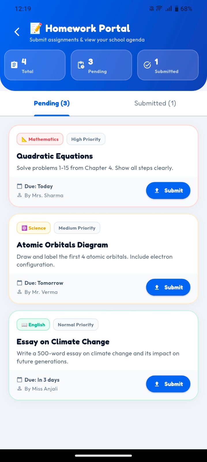 Homework Portal